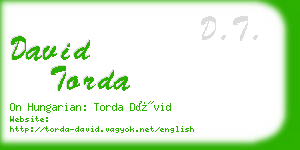 david torda business card